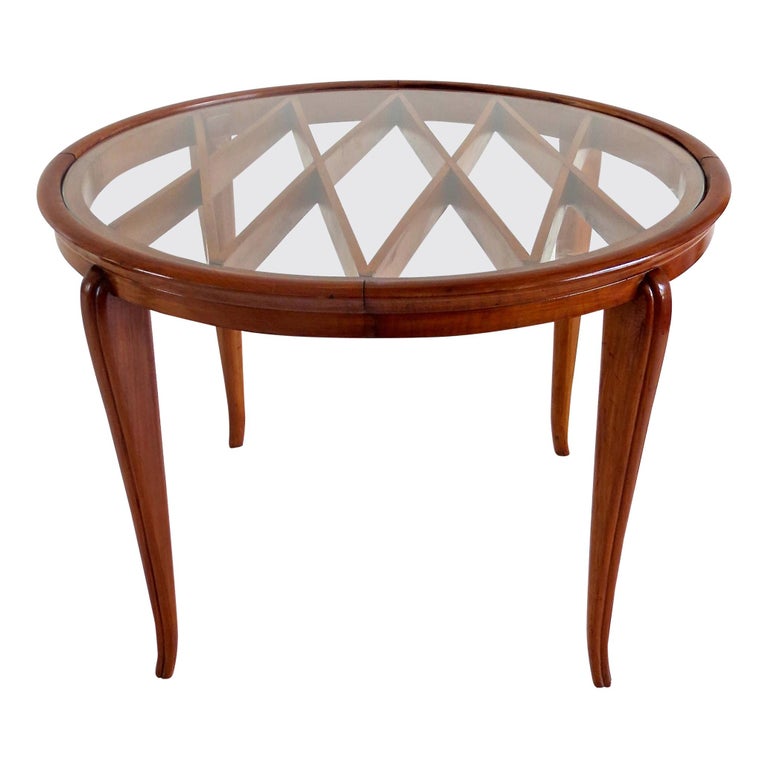 Grid Pattern Walnut Coffee Table Style, 1940 Coffee Table Styles