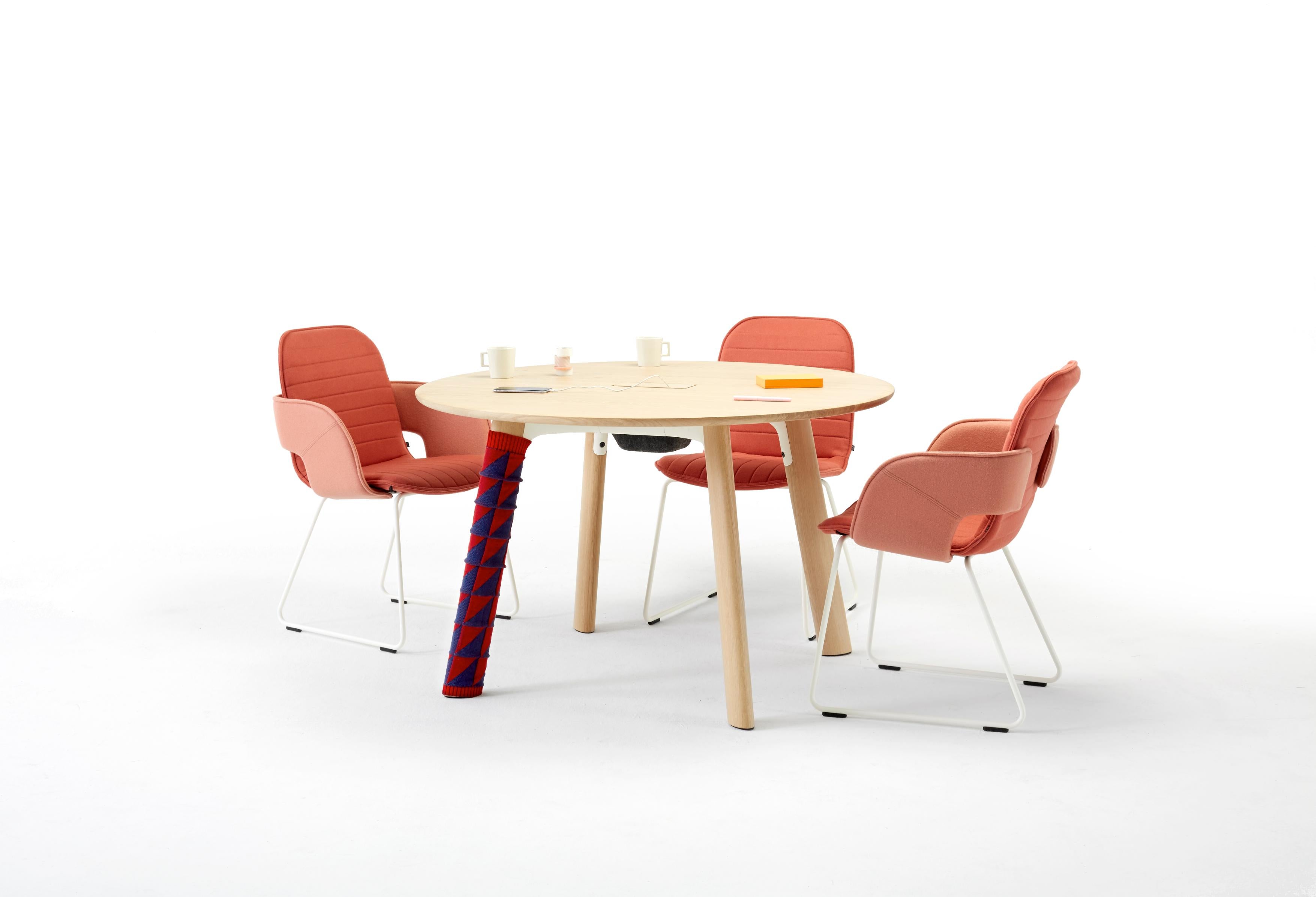 Dutch Grid Work Solid Oak Table Designed by Jonathan Prestwich For Sale
