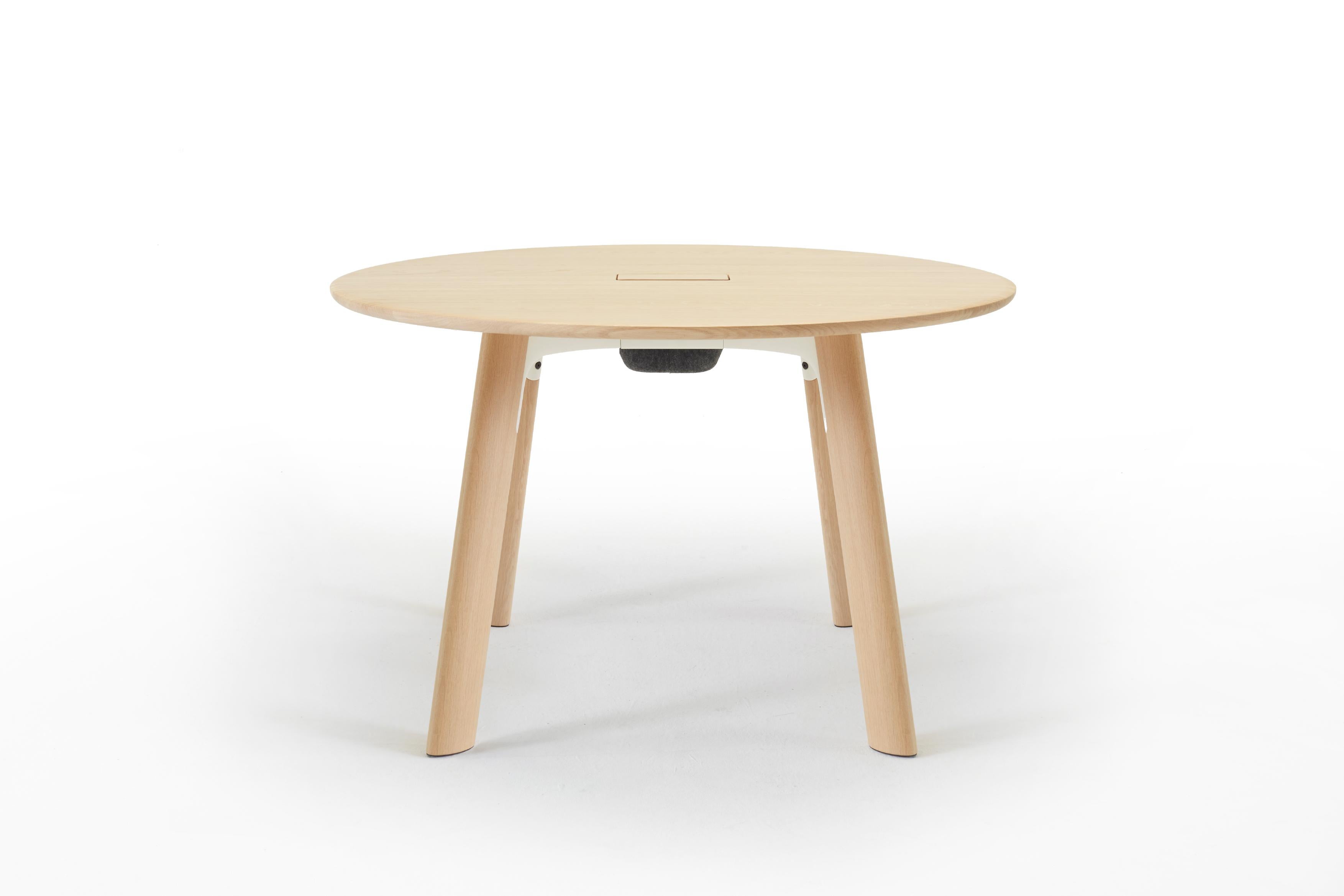 Contemporary Grid Work Solid Oak Table Designed by Jonathan Prestwich For Sale