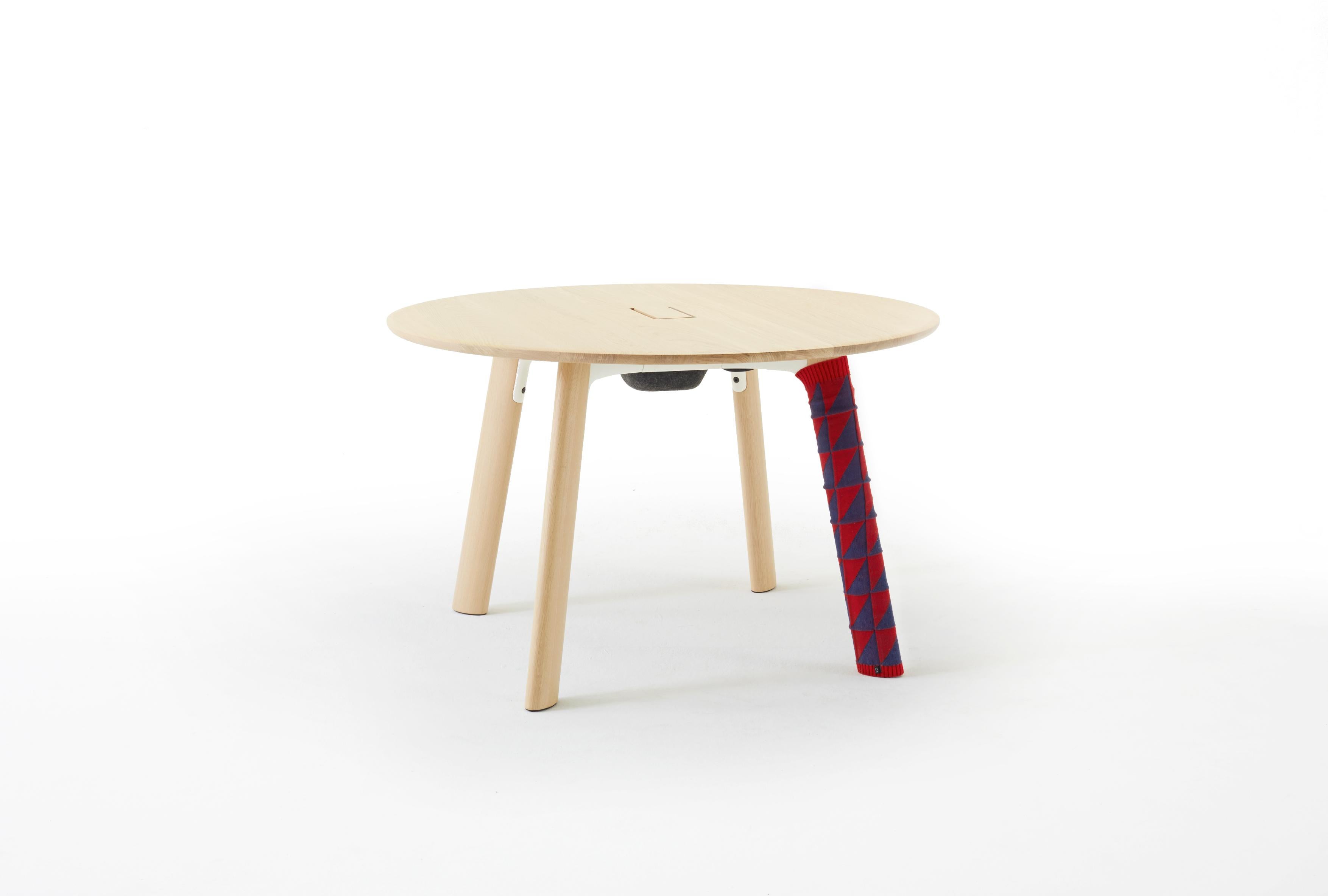 Grid Work Solid Oak Table Designed by Jonathan Prestwich For Sale 1