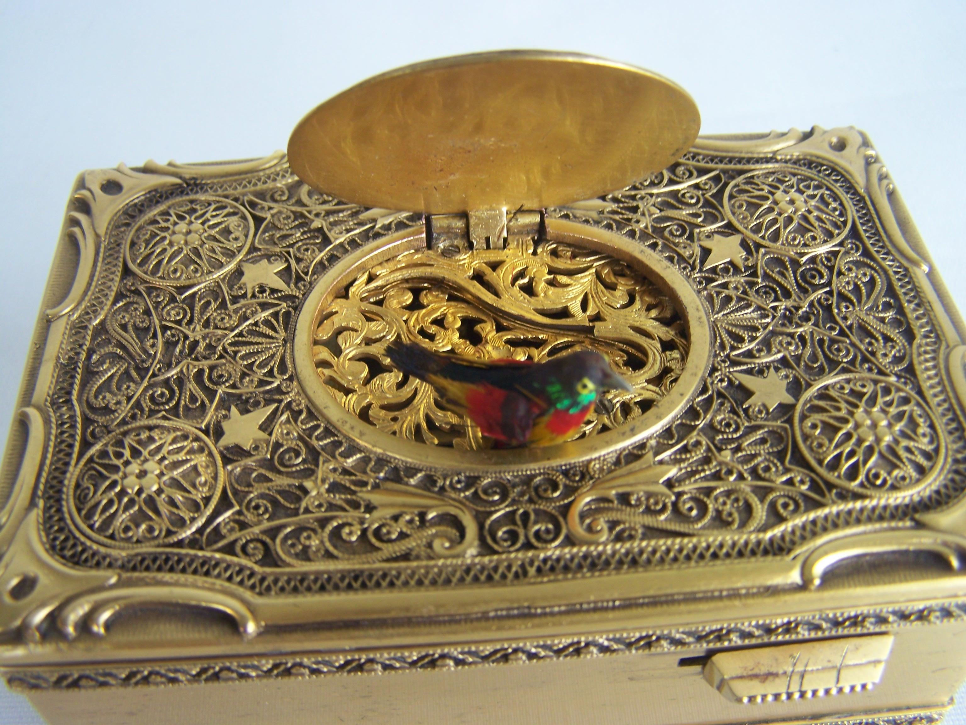 Griebaum singing bird box from the 1950s-60s For Sale 3