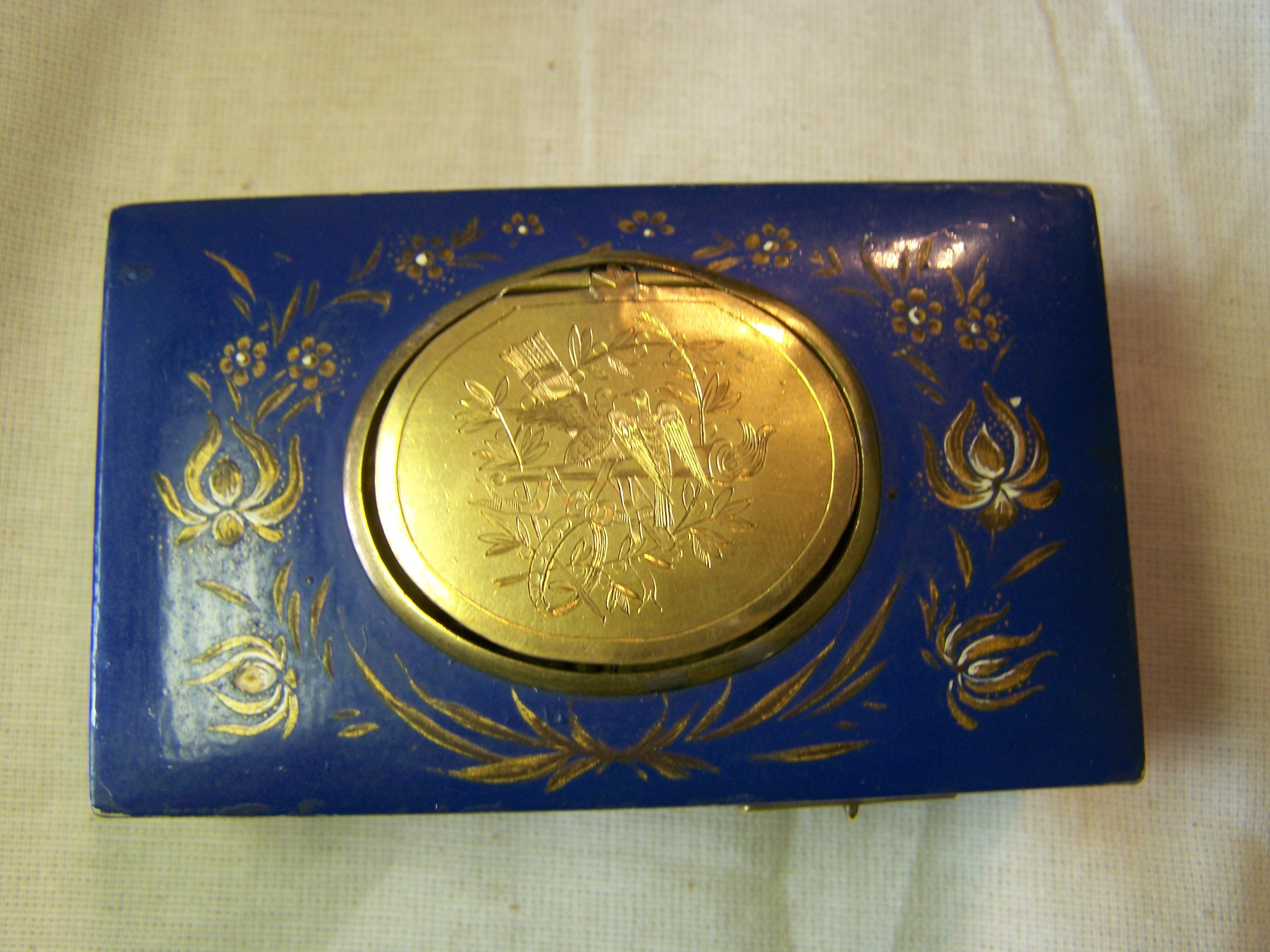 Caja para pájaros cantores Griesbaum en caja pintada decorativa de los años 50-60 Alemán en venta
