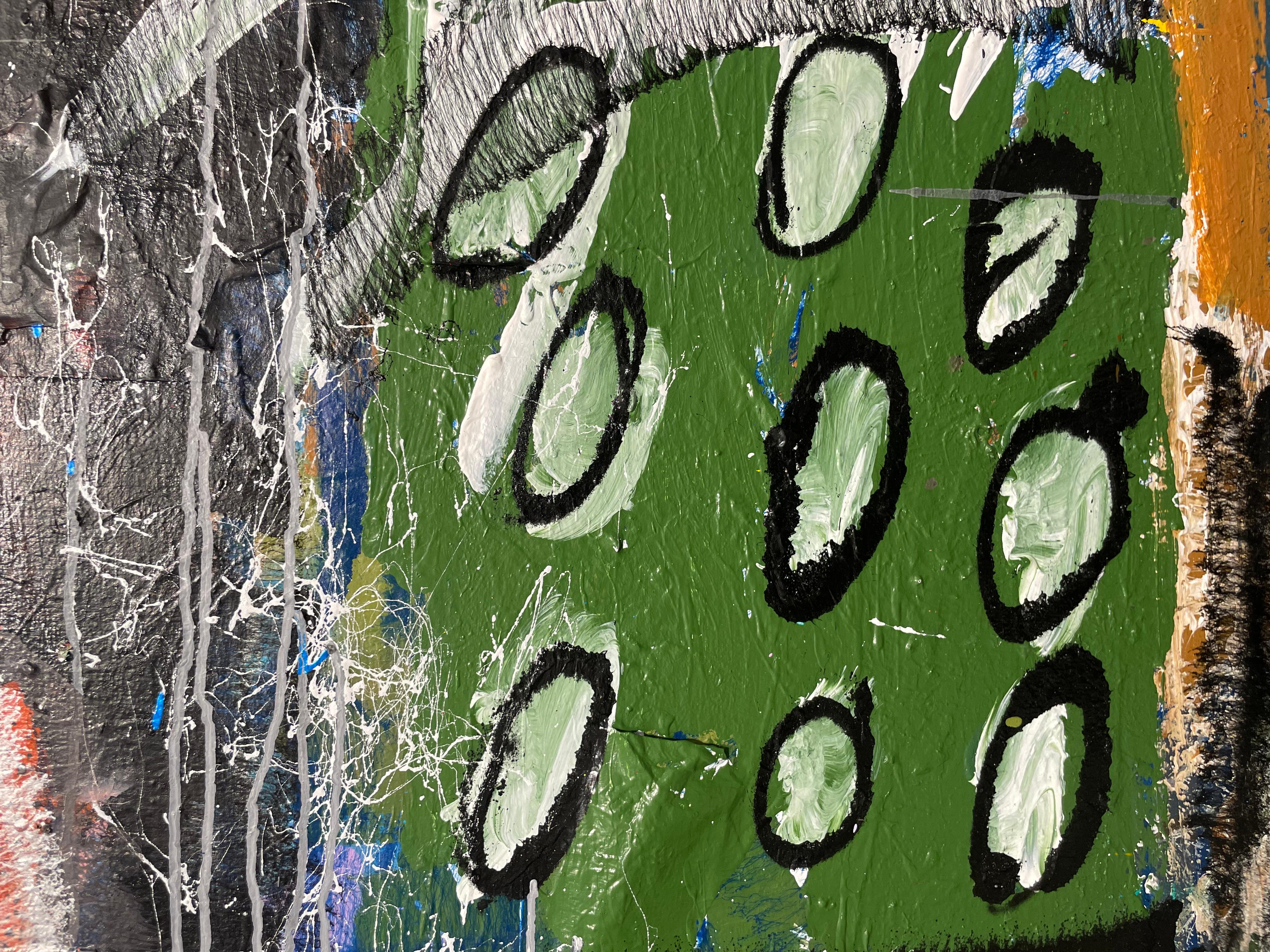 Marlboro Man - Gray Abstract Painting by Griff Cowan