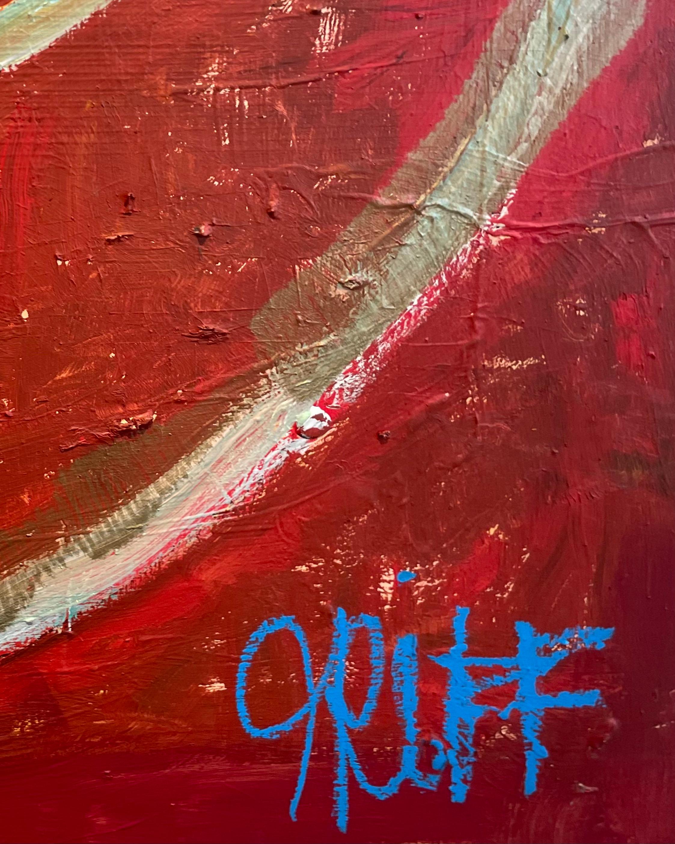 Cavallo a dondolo - Abstract Painting Beige di Griff Cowan