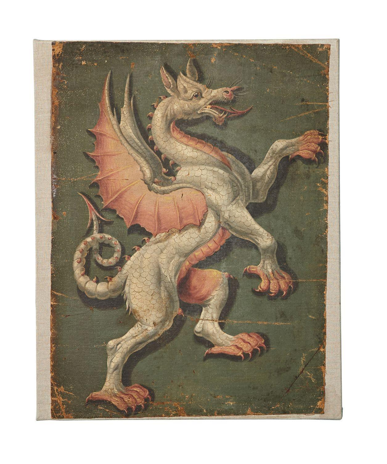 Griffin 19th Century Oil Painting on Canvas In Fair Condition In Wormelow, Herefordshire