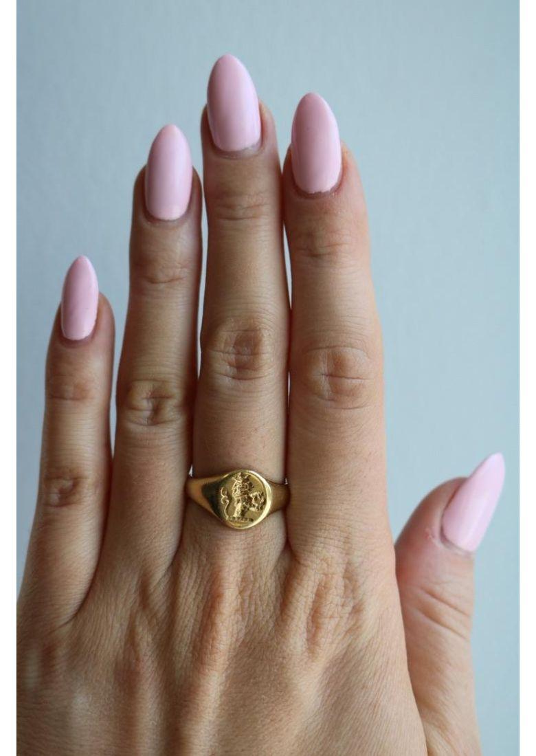 Griffin Signet Ring 18K Yellow Gold Size 9 Victorian Style 6