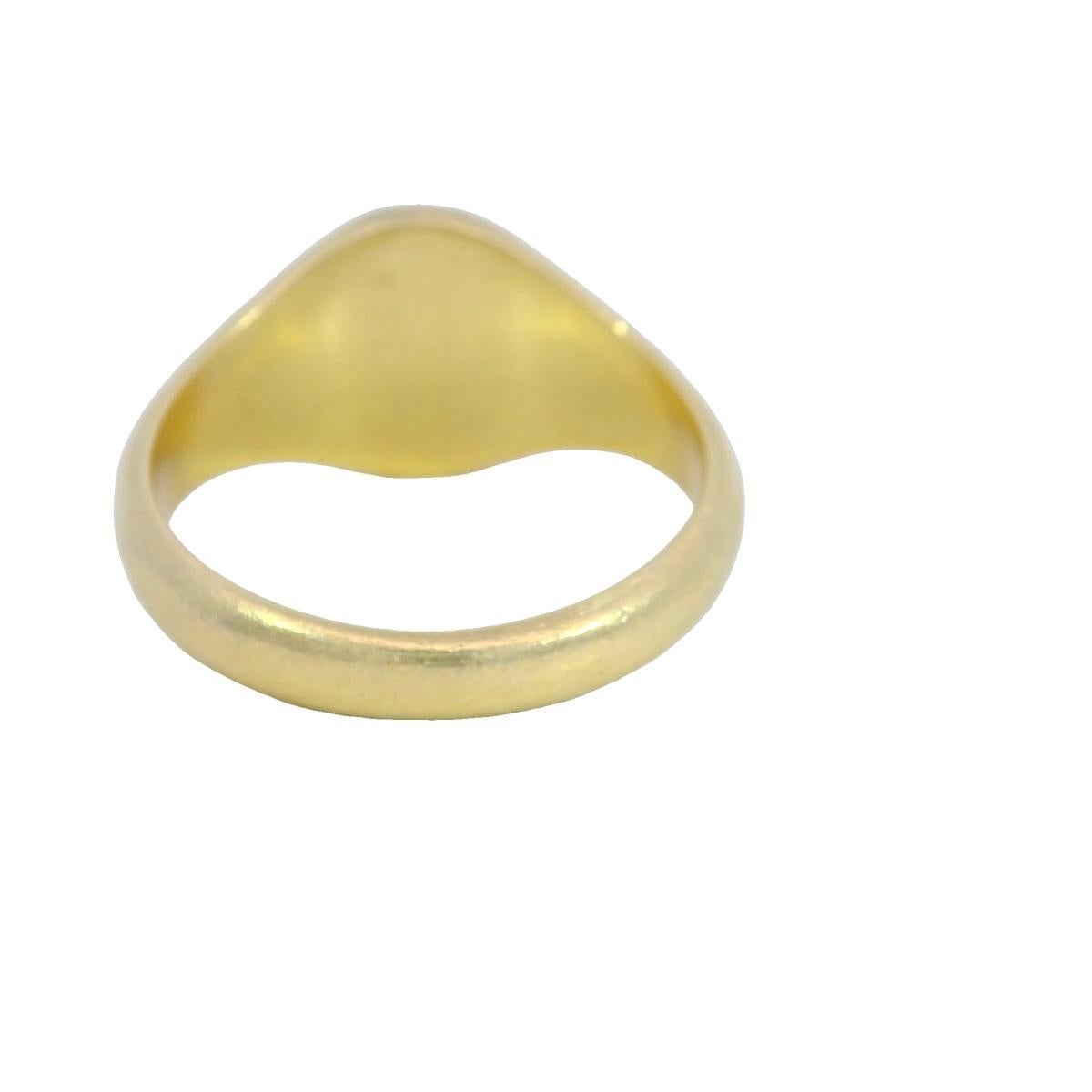 Women's Griffin Signet Ring 18K Yellow Gold Size 9 Victorian Style