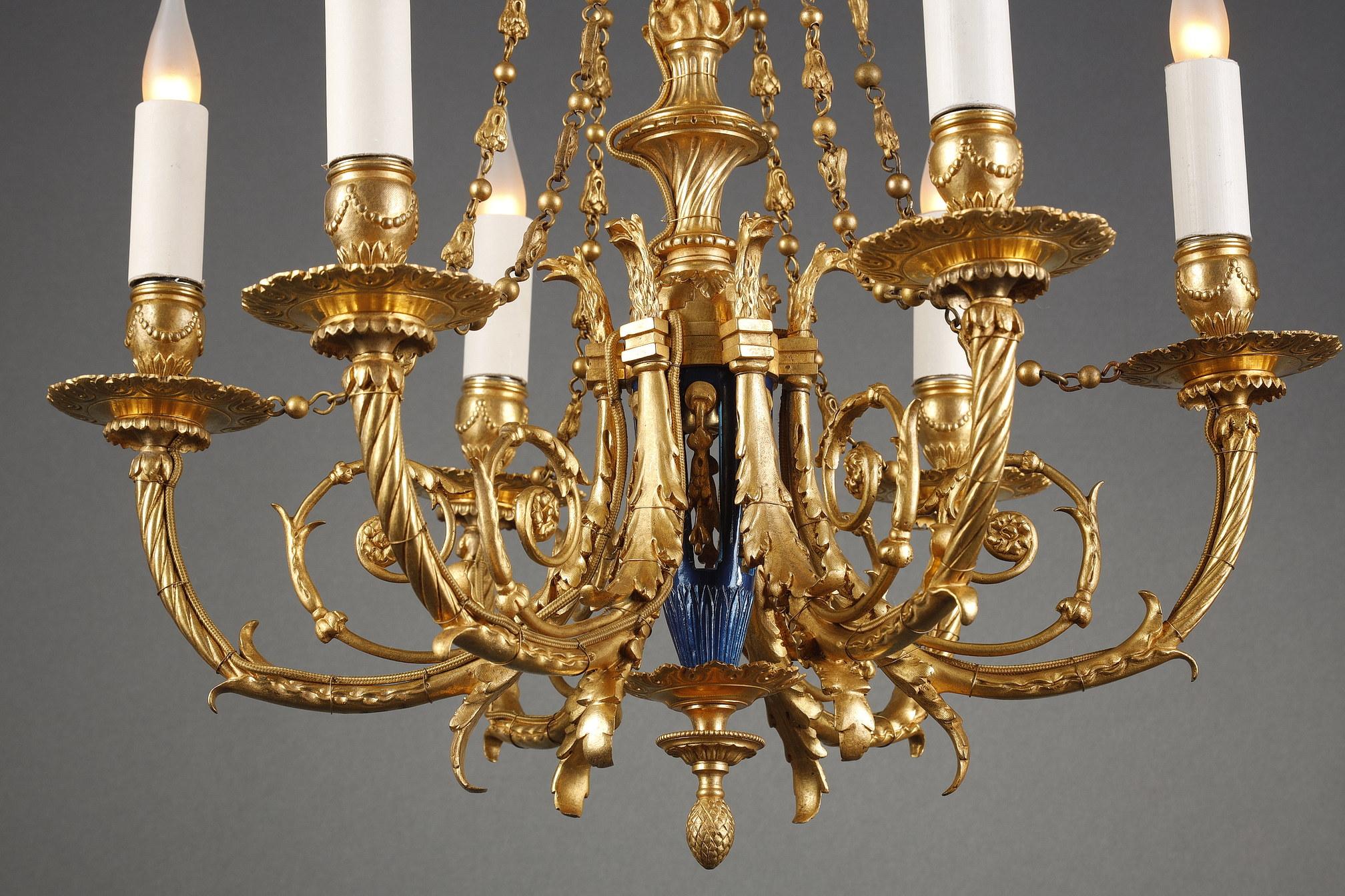 Late 19th Century Louis XVI Style Chandelier Attributed to H. Vian, France, Circa 1890