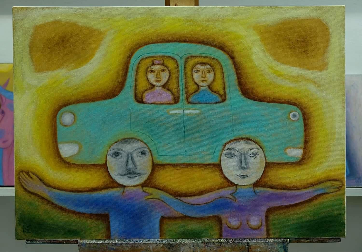 FAMILY CAR - Painting by Grigori Ivanov