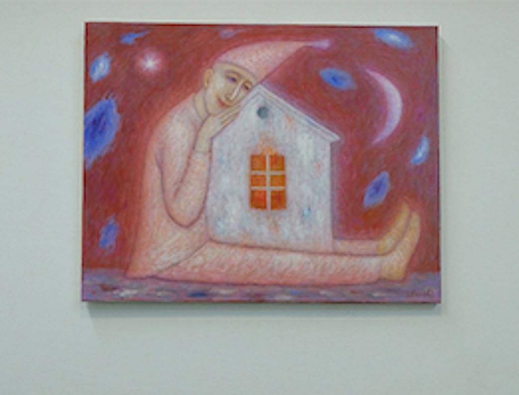 WARMTH AT HOME - Folk Art Painting by Grigori Ivanov