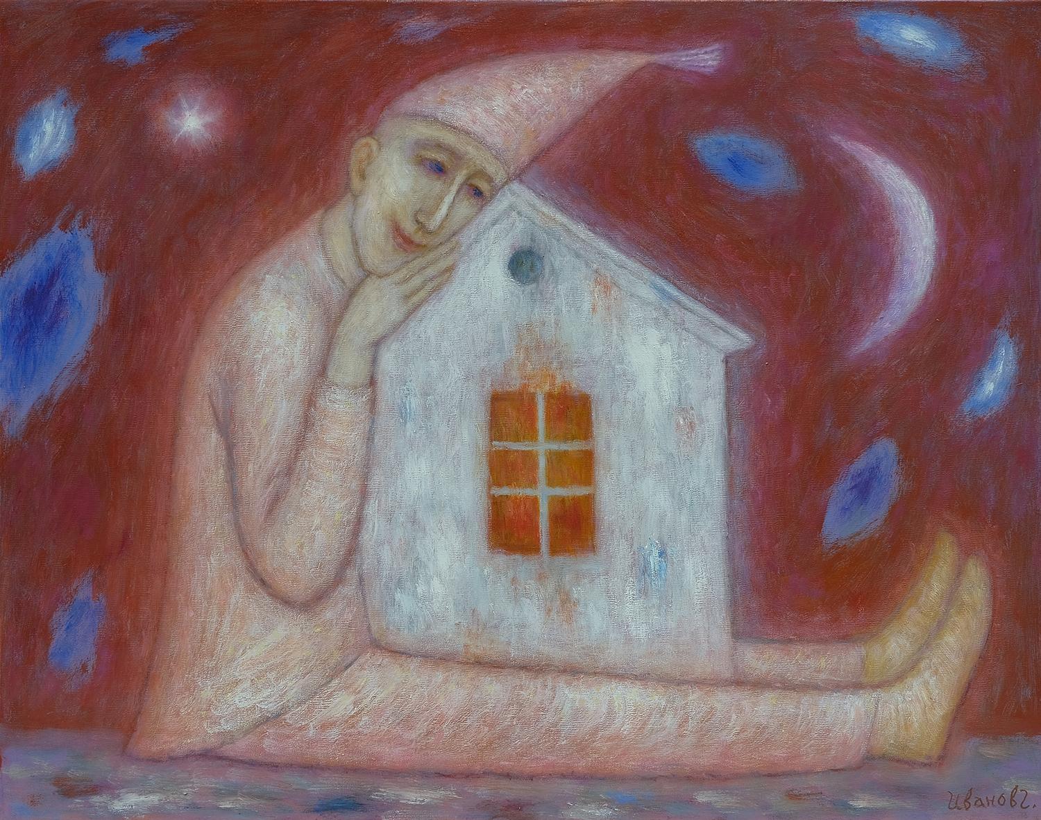 Grigori Ivanov Figurative Painting - WARMTH AT HOME