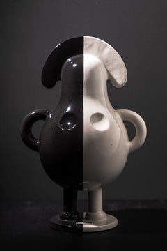 "SHURA CROSS BW" Ceramic Sculpture 10" x 6.5" inch by Grigorii Gorkovenko
