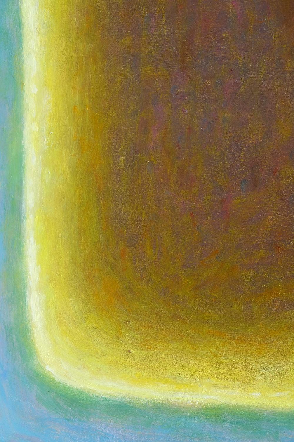 AMBER LIGHT - Brown Abstract Painting by Grigorij Ivanov