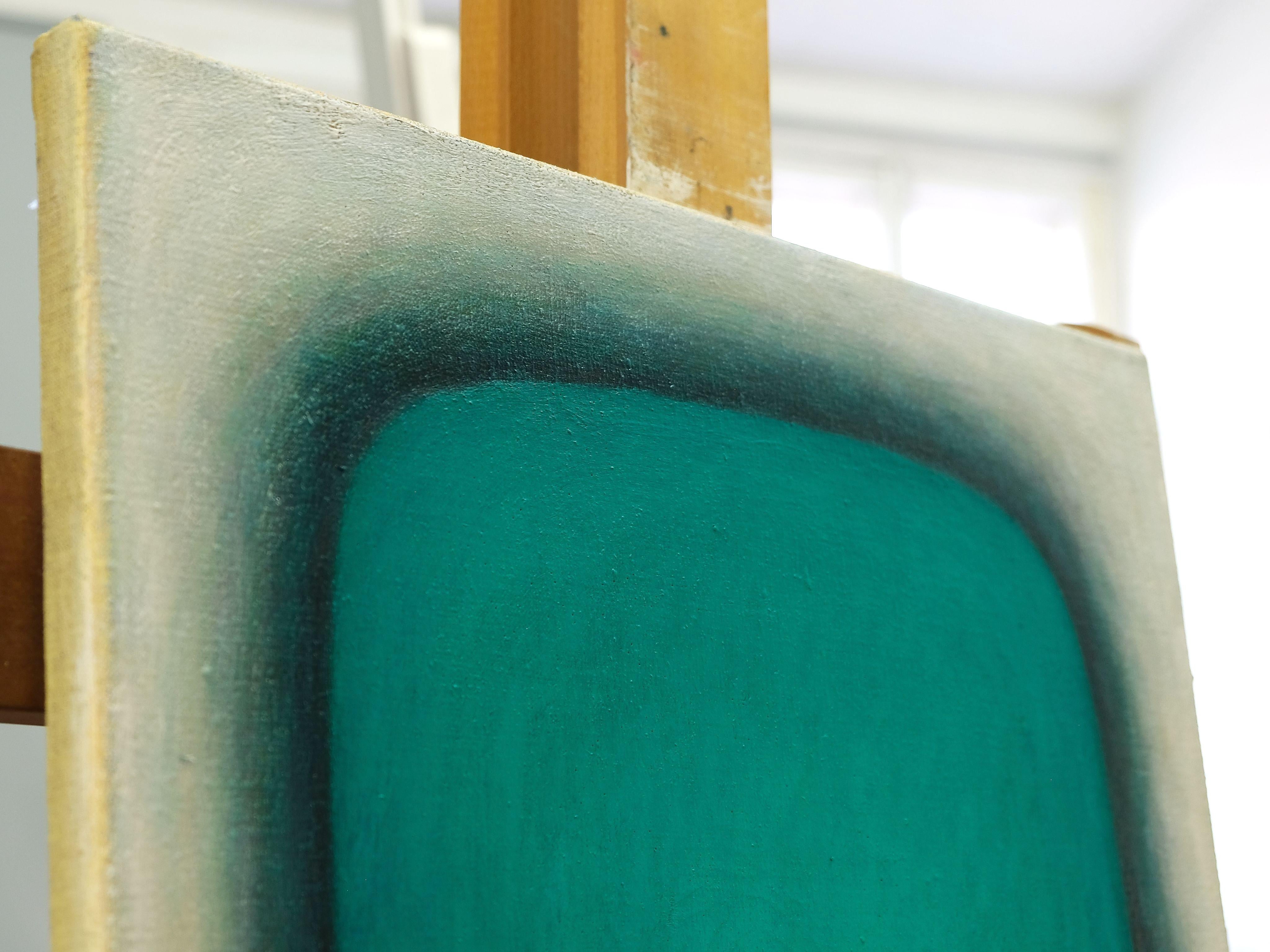 EMERALD LIGHT (Blau), Abstract Painting, von Grigorij Ivanov