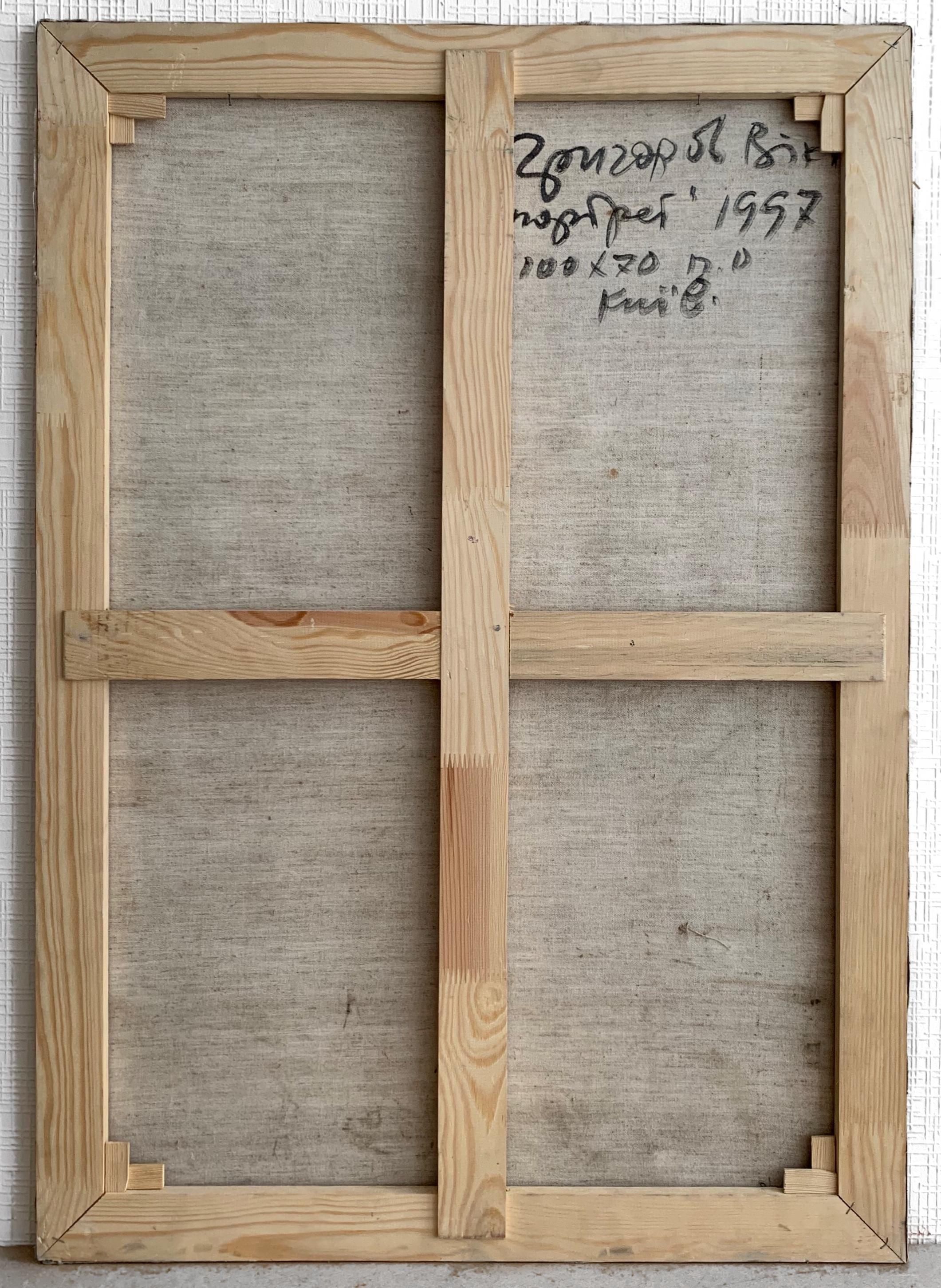 Female Male Portrait Modern Art Ying Yang Oil Canvas Painting by Grigorov For Sale 2