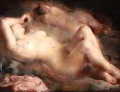 Nus endormis - Classical Figurative Nude Oil Painting by Grigory Gluckmann