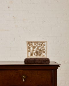 Escultura de mesa de escayola "Grille" Attr. a Francois Stahly