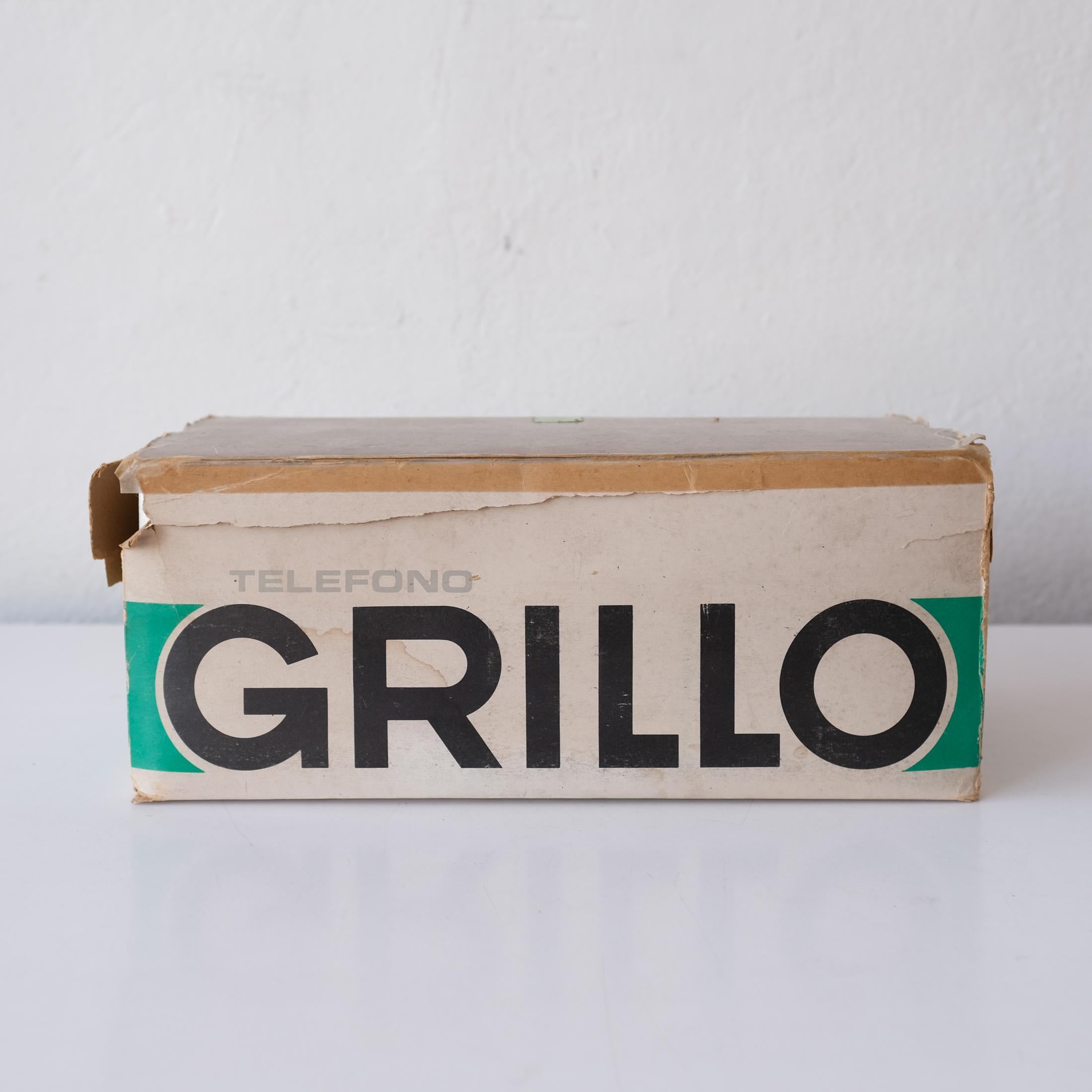 Plastic Grillo Folding Telephone by Marco Zanuso Richard Sapper with Box 1966