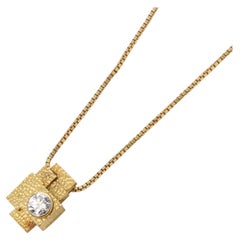 Grima 2.18ct Brilliant Cut Diamond 18ct Yellow Gold Vintage Bespoke Pendant