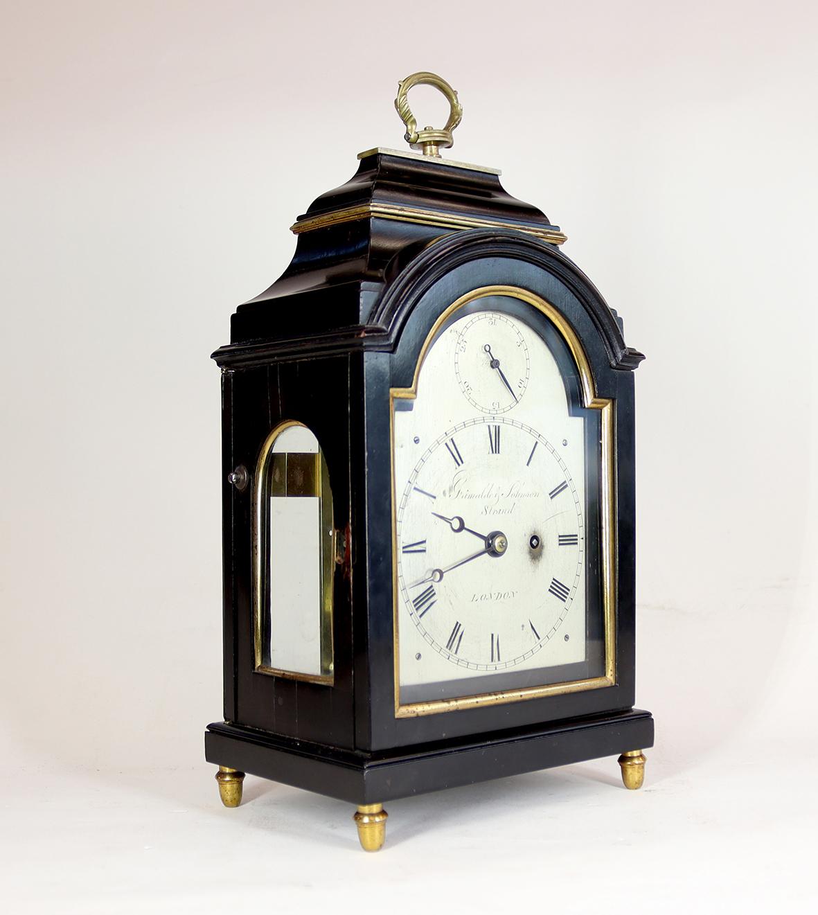 Grimaldi and Johnson, Strand, London. Miniature Bracket Timepiece For Sale 2