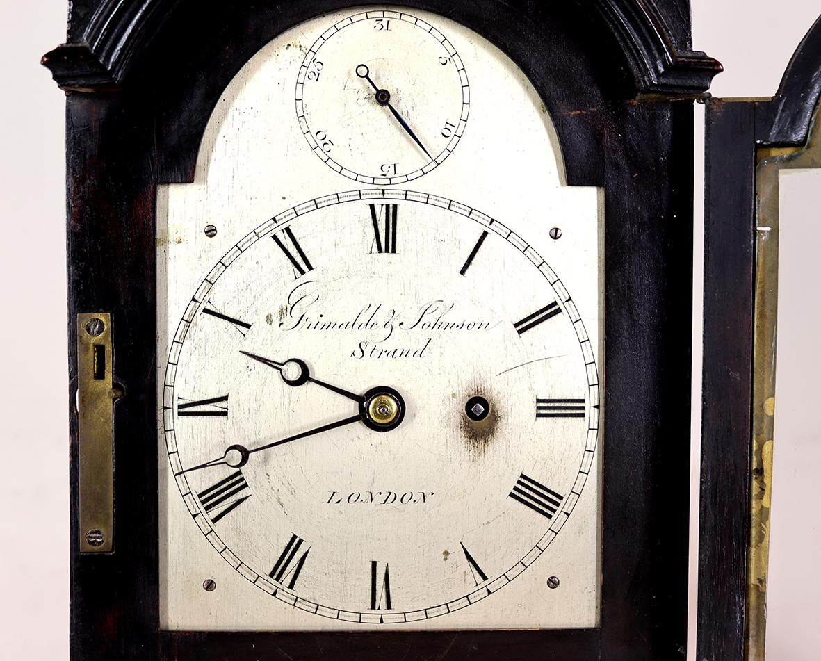 Grimaldi and Johnson, Strand, London. Miniature Bracket Timepiece For Sale 3