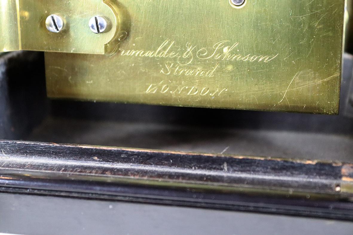Grimaldi and Johnson, Strand, London. Miniature Bracket Timepiece For Sale 6