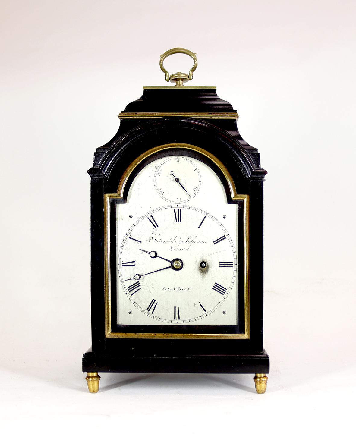Regency Grimaldi and Johnson, Strand, London. Miniature Bracket Timepiece For Sale