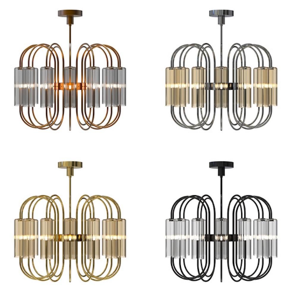 GRIMANI Lampadario Moderno 14 Luci in Vetro di Murano – Design Contemporaneo in vendita 5