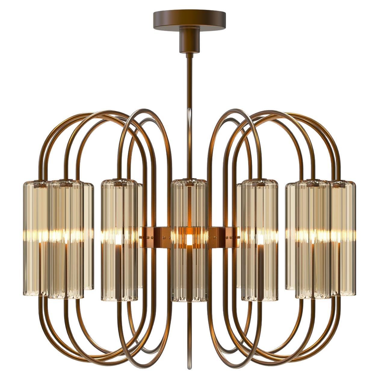 GRIMANI Lampadario Moderno 14 Luci in Vetro di Murano – Design Contemporaneo