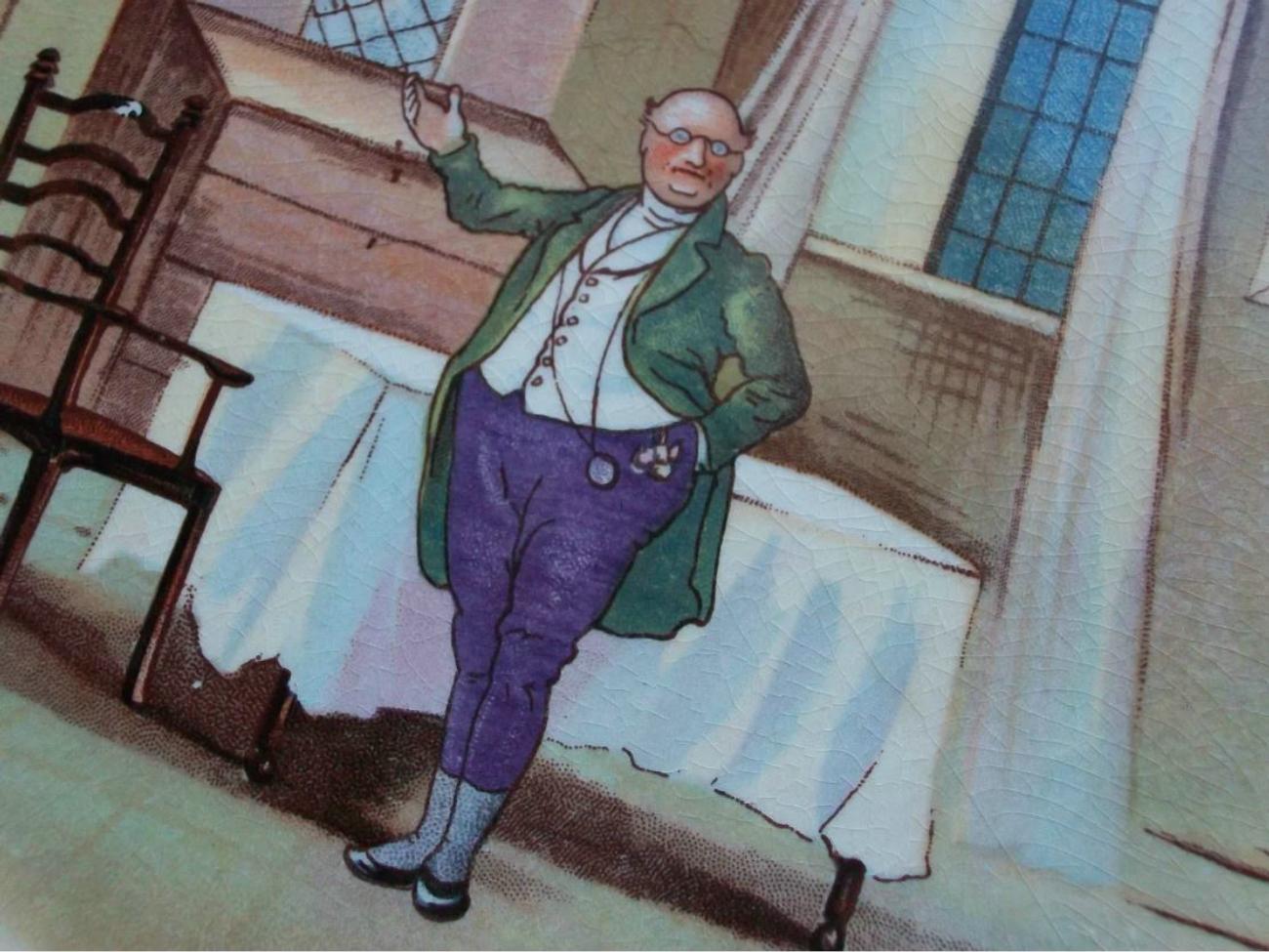 Victorian GRIMWADES - 'Mr Pickwick' - Vintage Dickens Souvenir Plate - Mid 20th Century For Sale