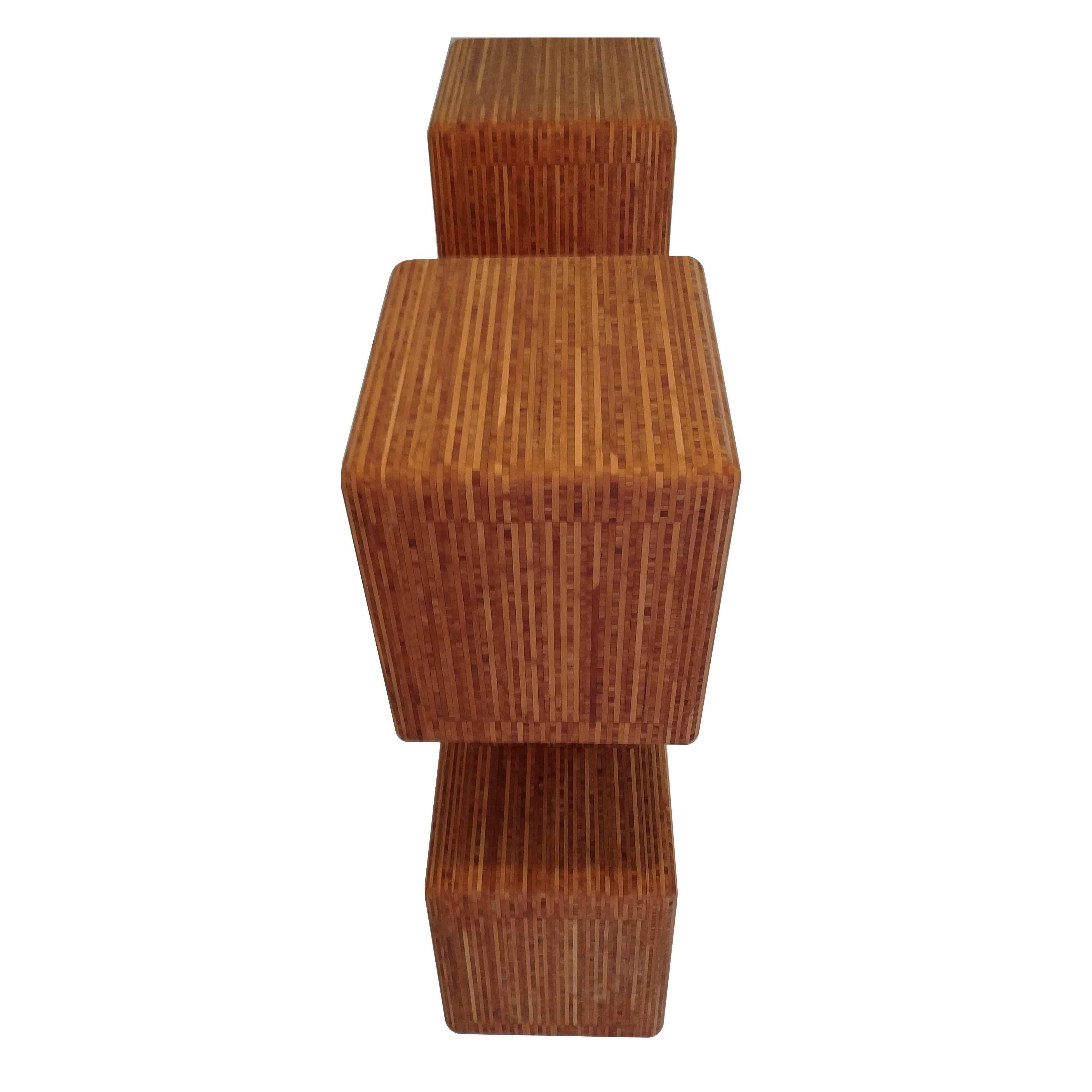 Console-Table / Display / Objet sculptural en bambou massif «rip » en vente 10
