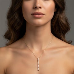 Grip Elegance Diamond 14K (or 18k upon request) Yellow Gold Lariat Necklace