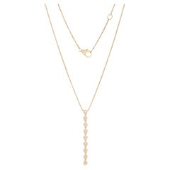 Grip Elegance Diamond 14K (or 18k upon request) Yellow Gold Lariat Necklace