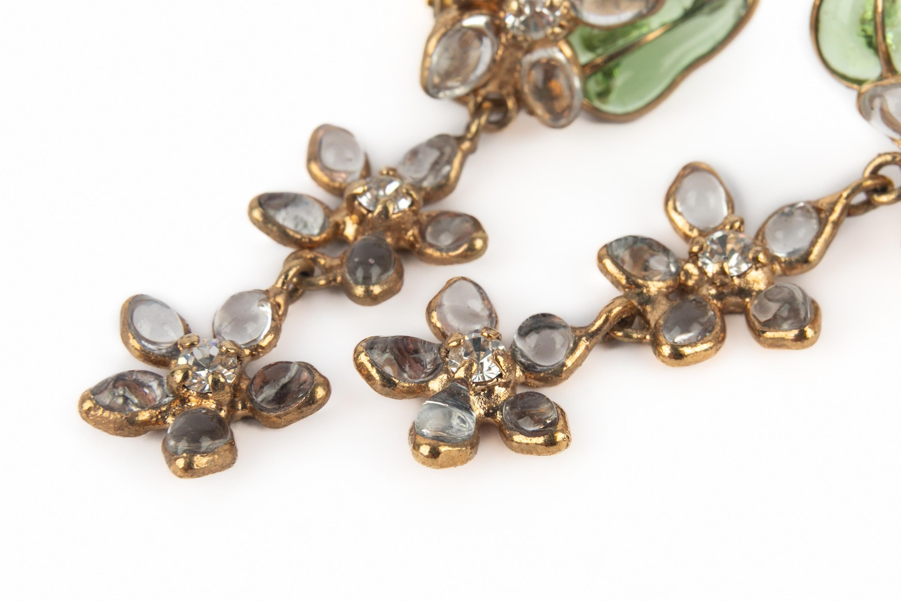 Women's Gripoix antique earrings For Sale