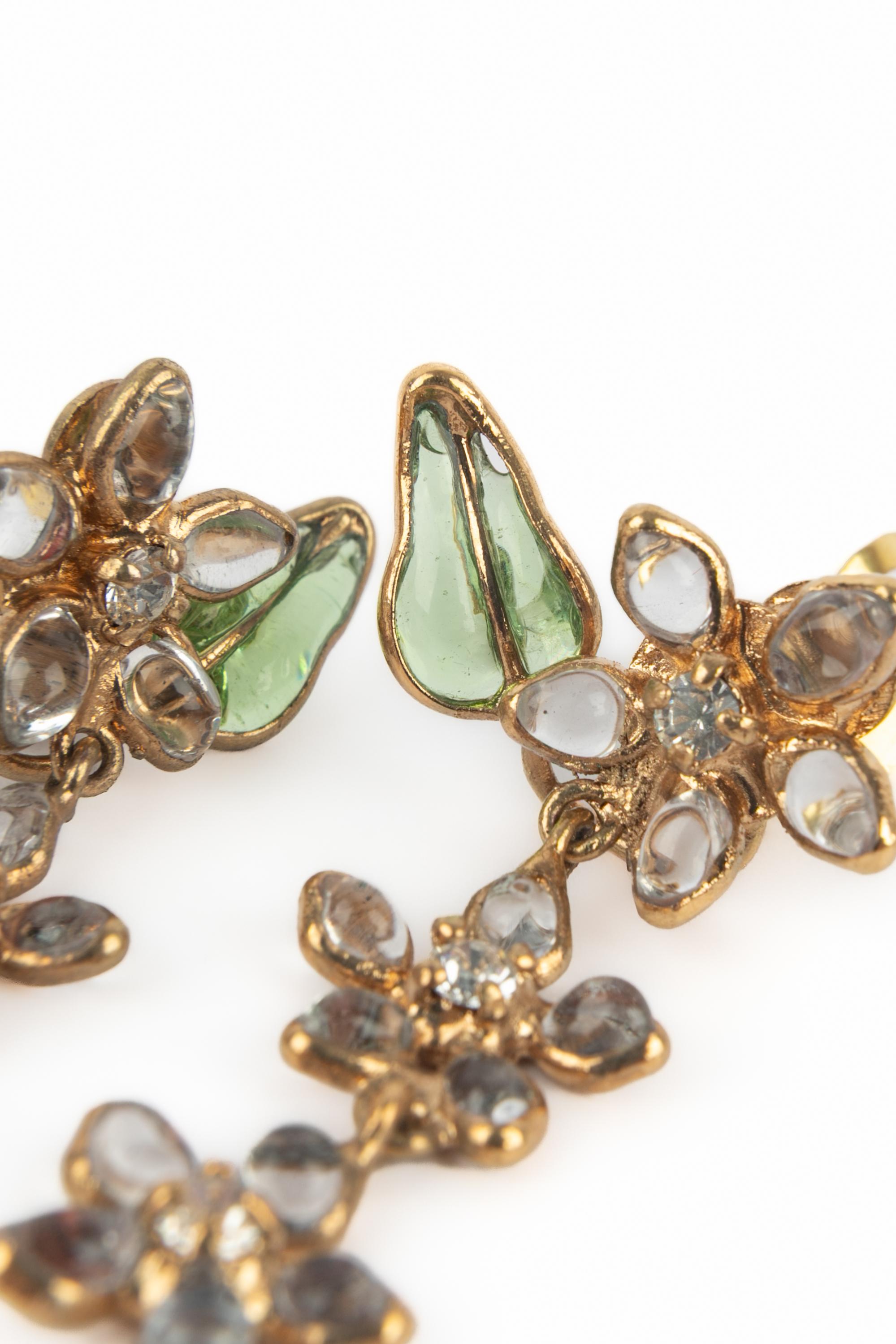 Gripoix antique earrings For Sale 1