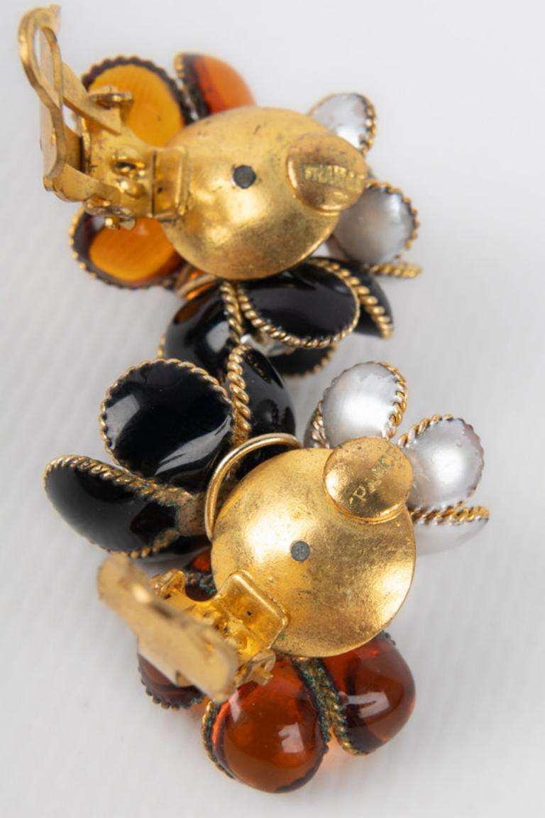 Gripoix Ensemble de bijoux anciens composé d'une broche et de boucles d'oreilles en vente 5