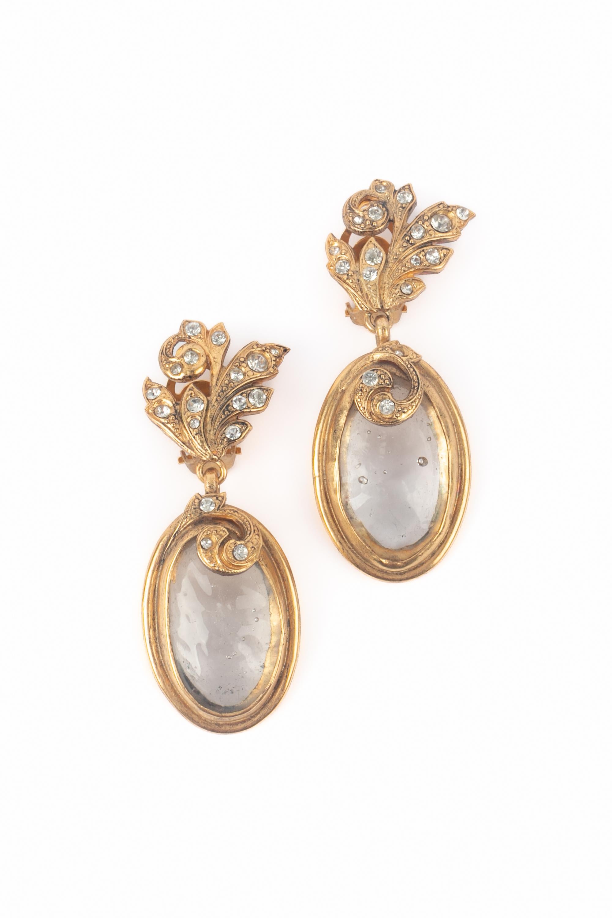 Orecchini Gripoix anni '80 In condizioni ottime in vendita a SAINT-OUEN-SUR-SEINE, FR