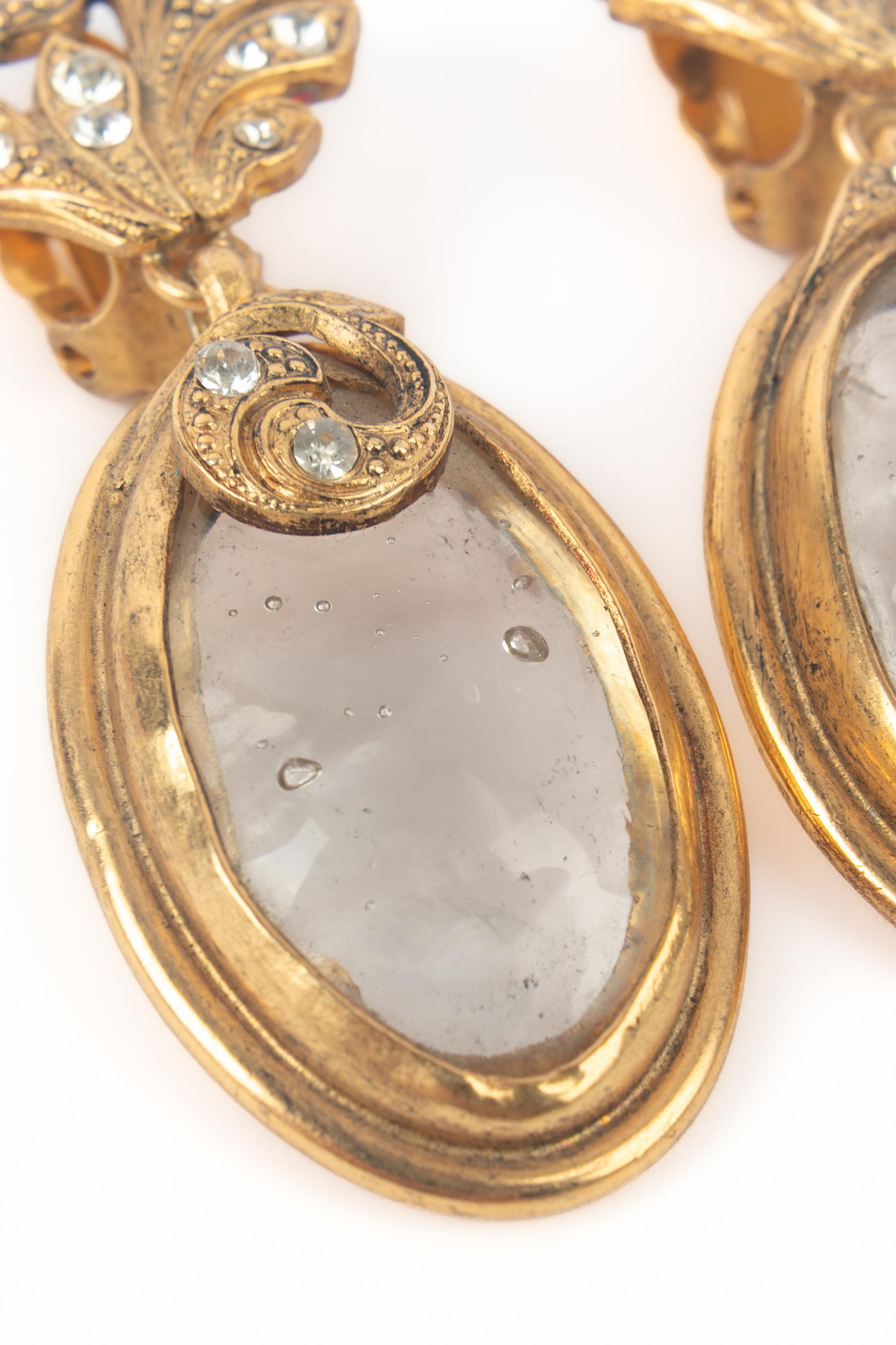 Orecchini Gripoix anni '80 in vendita 1