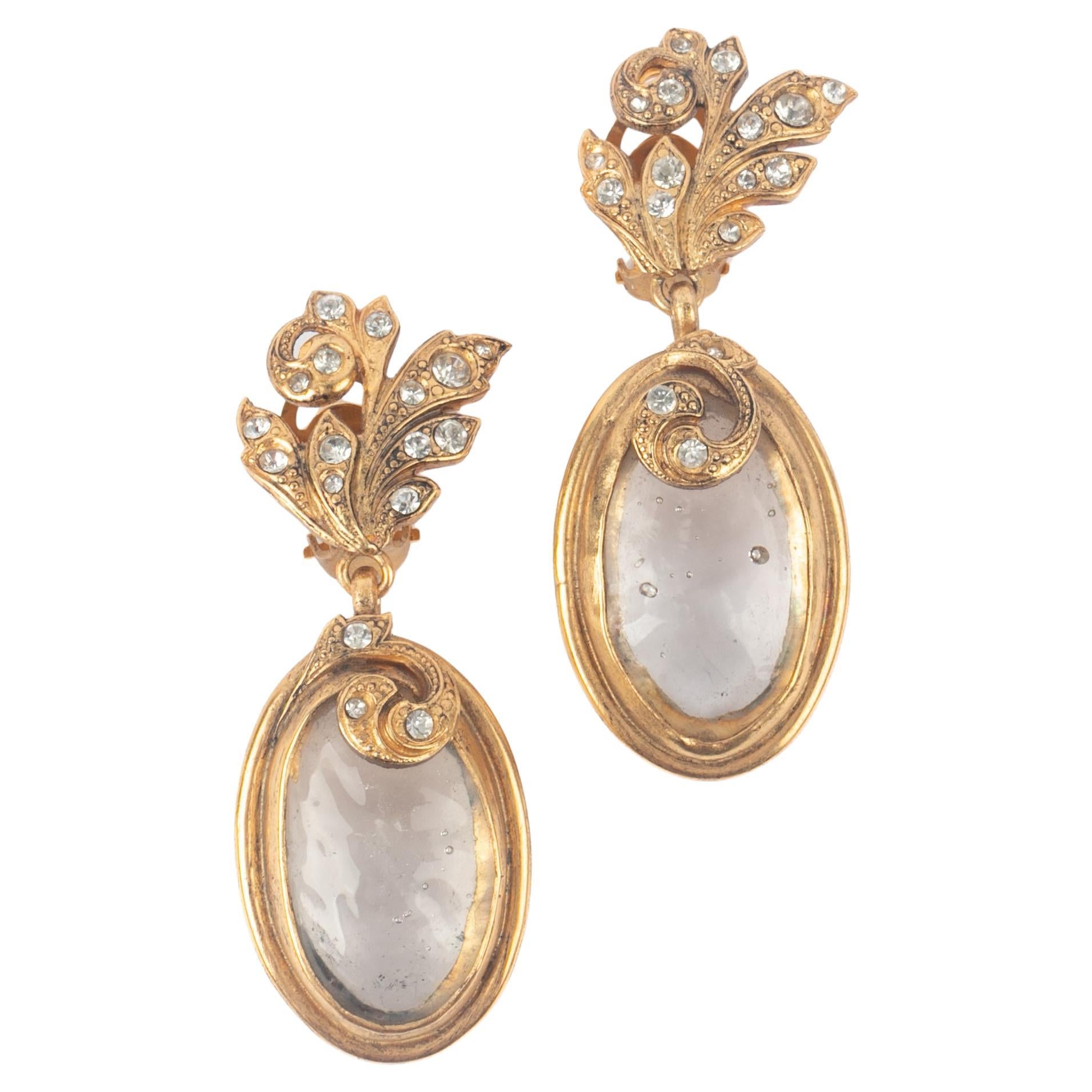 Orecchini Gripoix anni '80