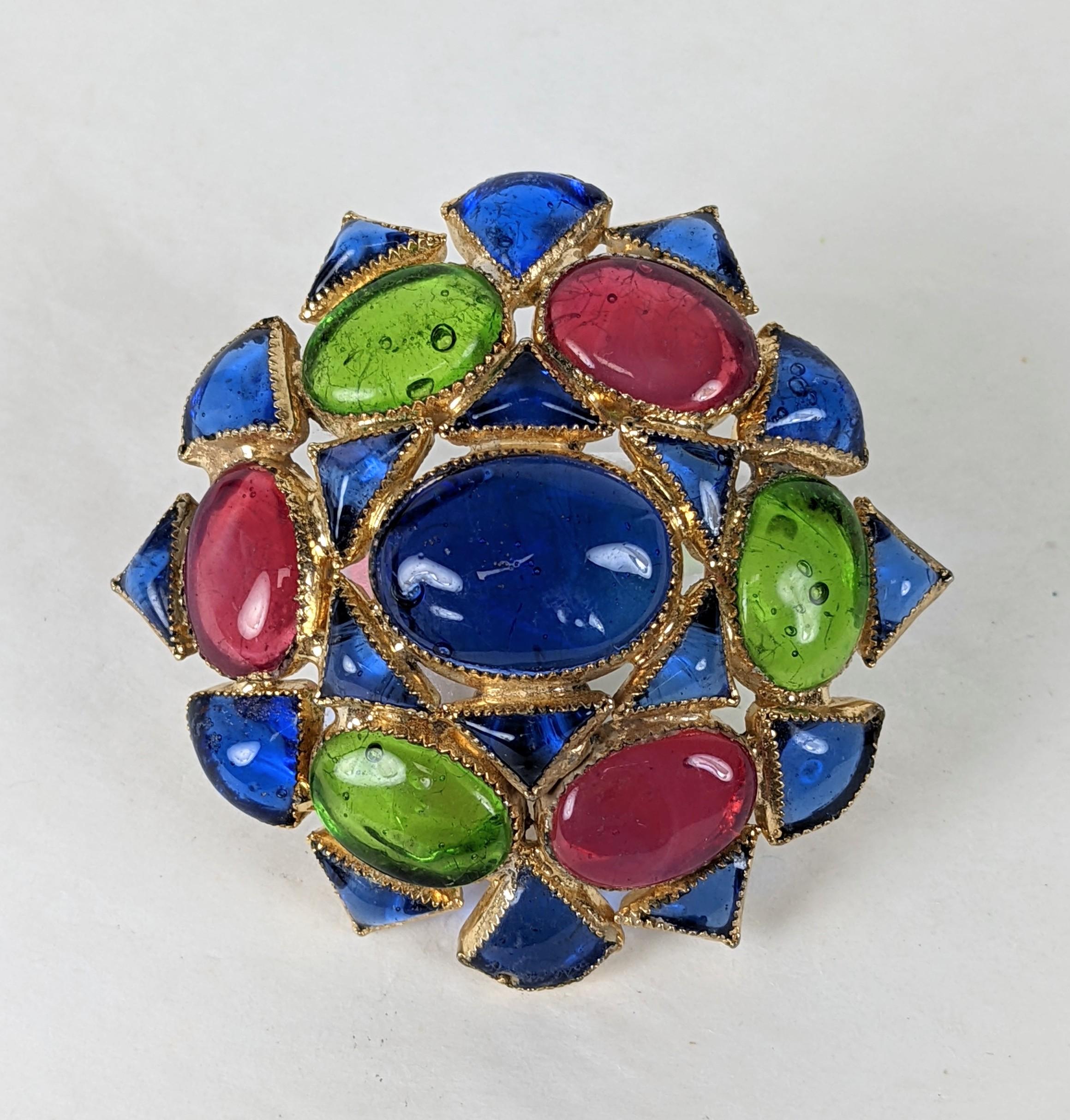 Gripoix Glass De Nicola Brooch In Good Condition For Sale In New York, NY