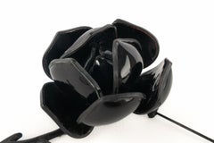 Gripoix glass paste camellia brooch