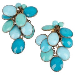 Gripoix Glass Paste Earrings