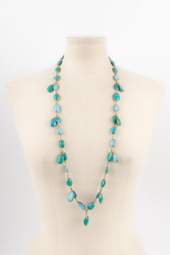 Collana in pasta di vetro Gripoix, anni '70