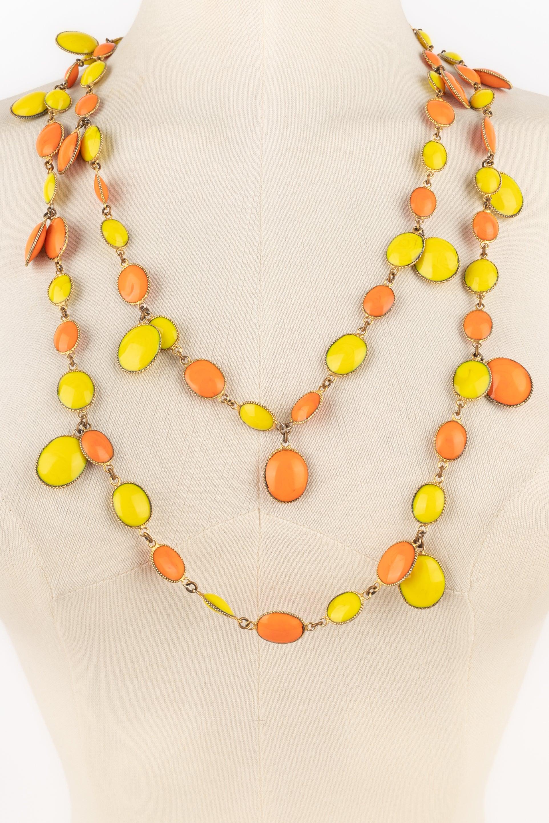 Women's Gripoix Golden Metal Antique Necklace