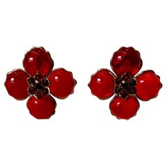 Gripoix Paris Poppy Flower clip