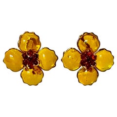 Fermaglio Gripoix Paris Poppy Flower