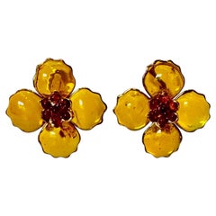 Gripoix París Flor de amapola clip