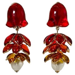 Gripoix Paris Sea Life Méduse Earrings