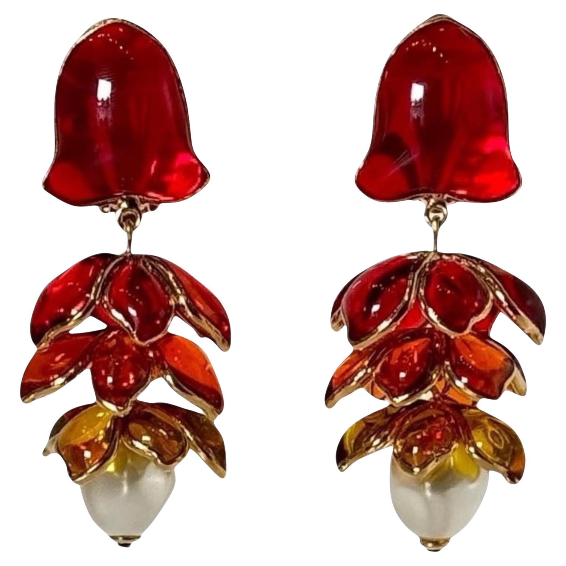 Orecchini Gripoix Paris Sea Life Méduse