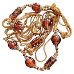 Gripoix for Chanel, Old Sautoir Necklace, Vintage 1950s